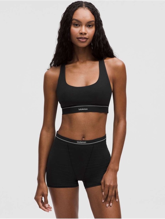 Lemon Other - Lemon Black Ribbed Racerback Sports Bra